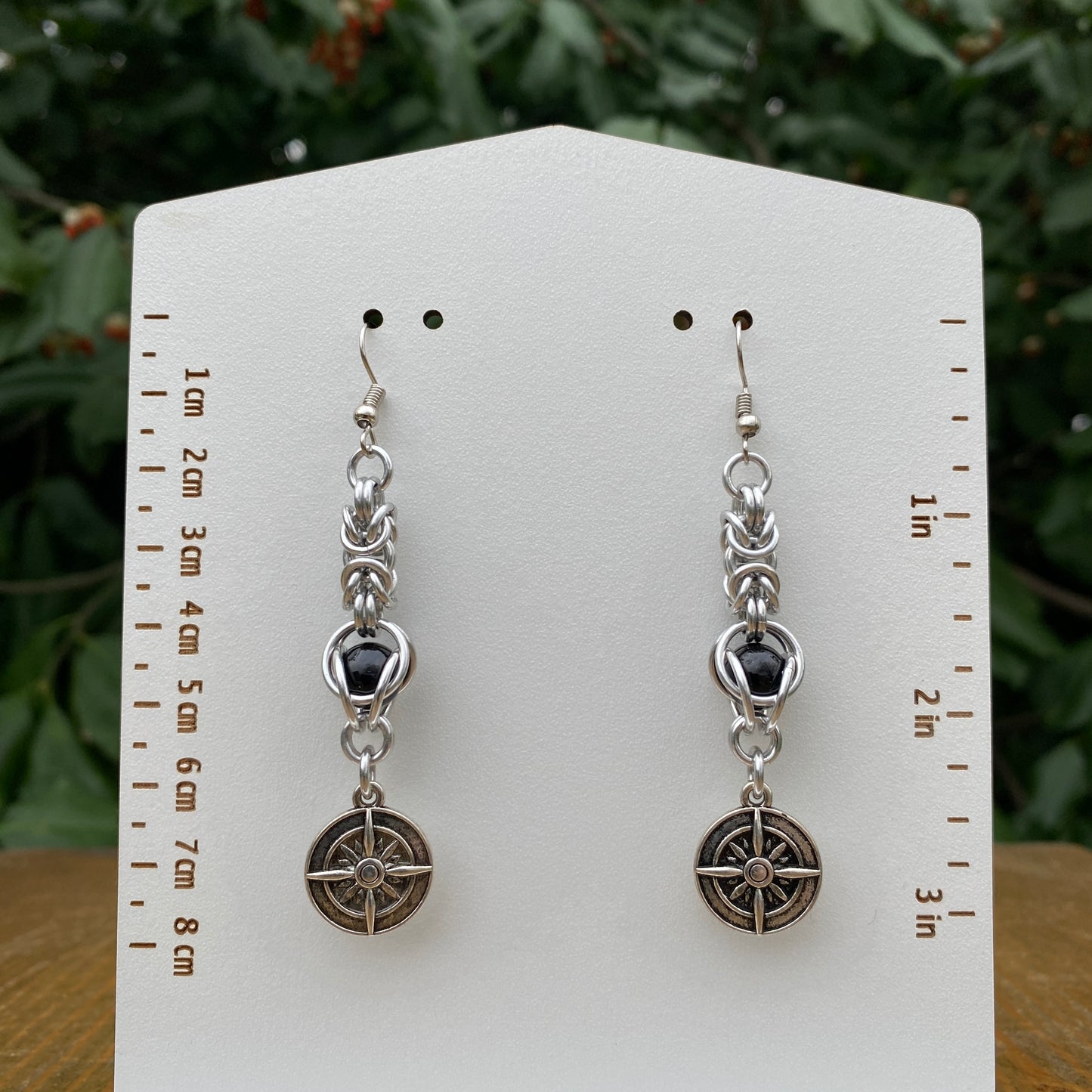 Compass chainmail jewelry set